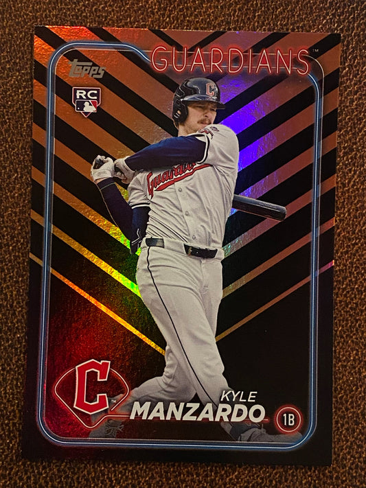 Kyle Manzardo - 2024 Topps Update - Holiday Parallel - Guardians