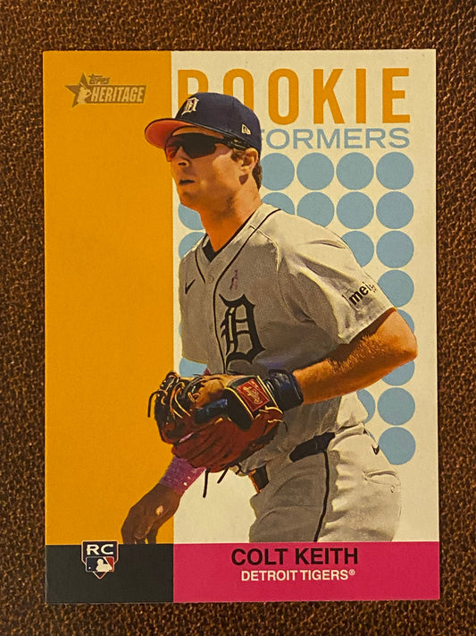Colt Keith - 2024 Topps Heritage High Number - Rookie Performers - Tigers