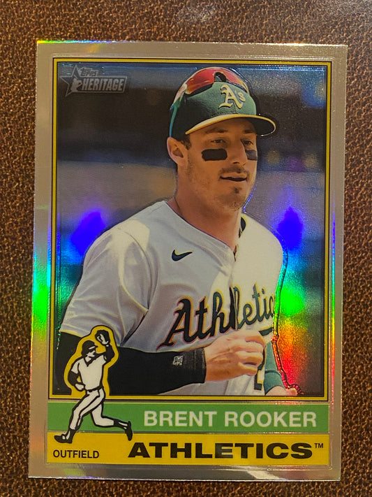Brent Rooker - 2025 Topps Heritage - Refractor - Athletics