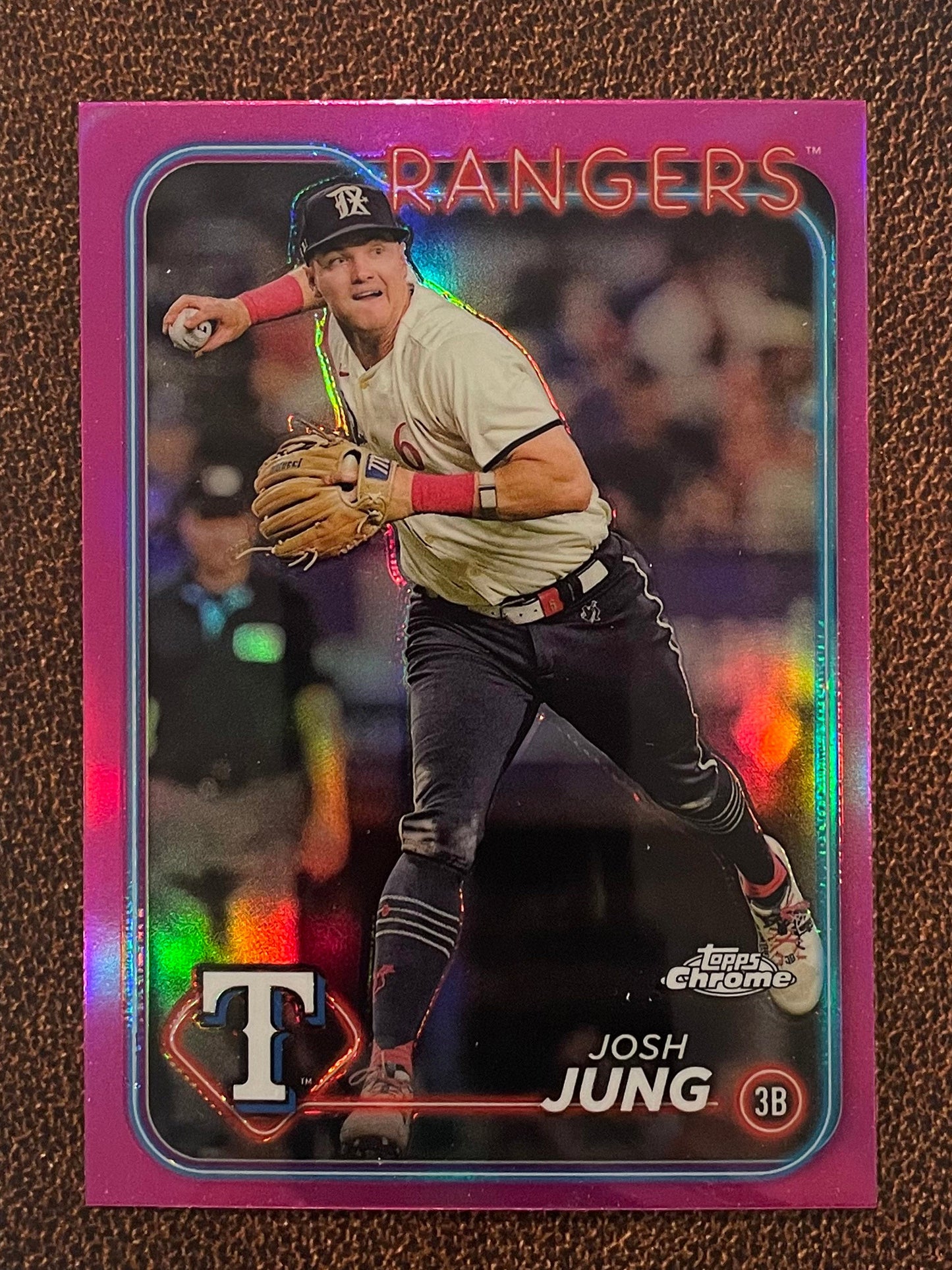 Josh Jung - 2024 Topps Chrome - Pink Refractor - Rangers