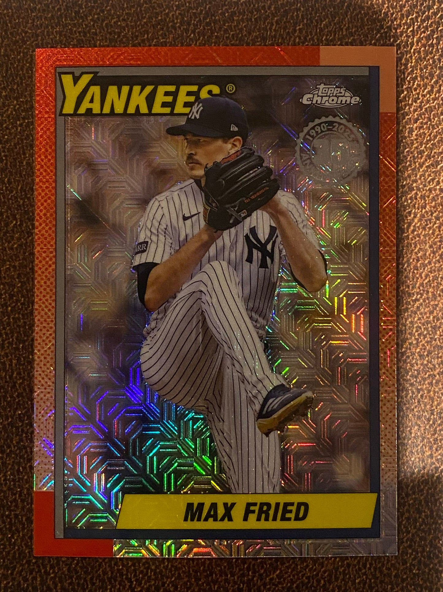 Max Fried - 2025 Topps Update - 1990 Mojo Refractor - Yankees