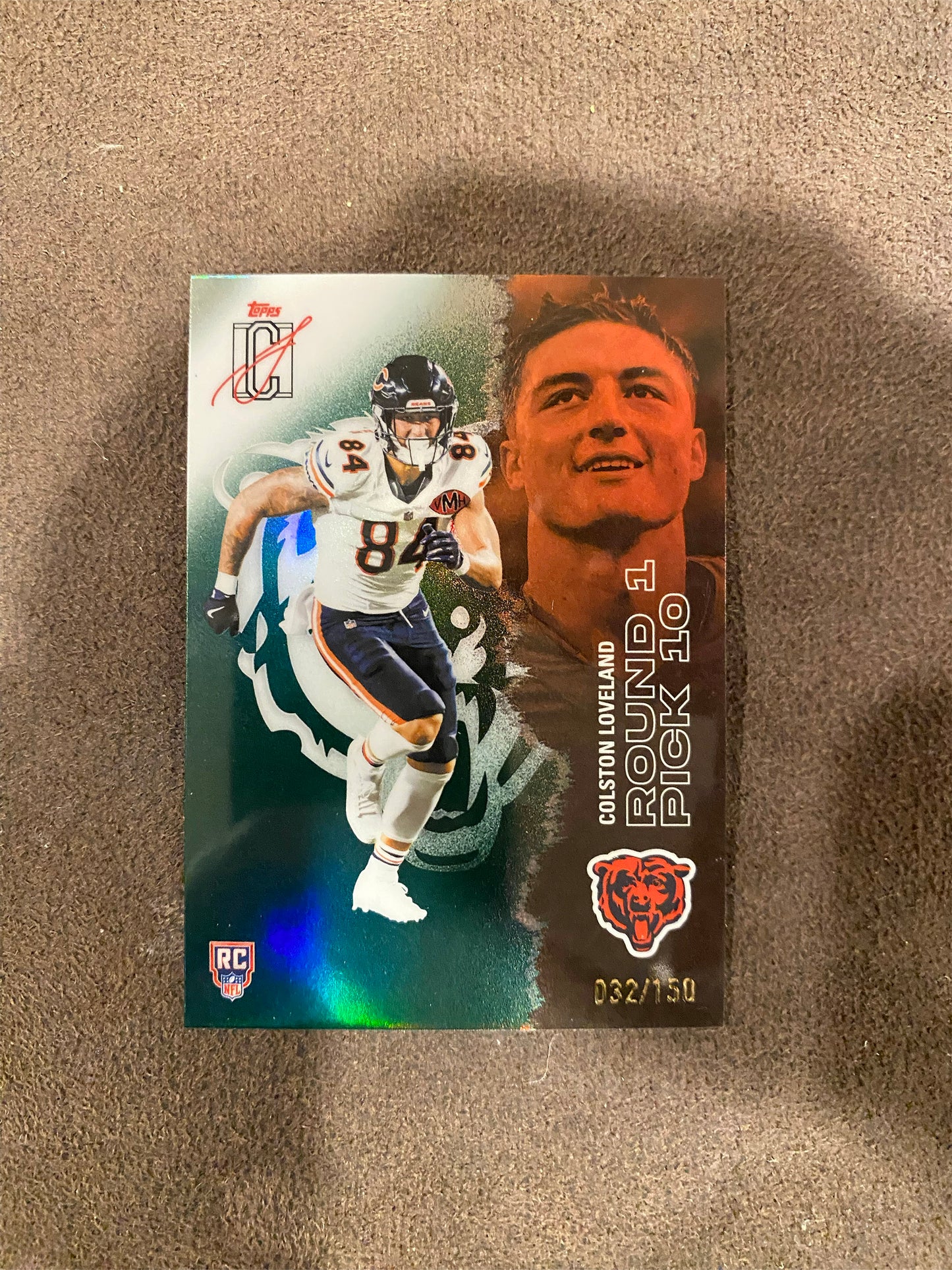 Colston Loveland - 2025 Topps Signature Class - GREEN Rookie /150 - Bears
