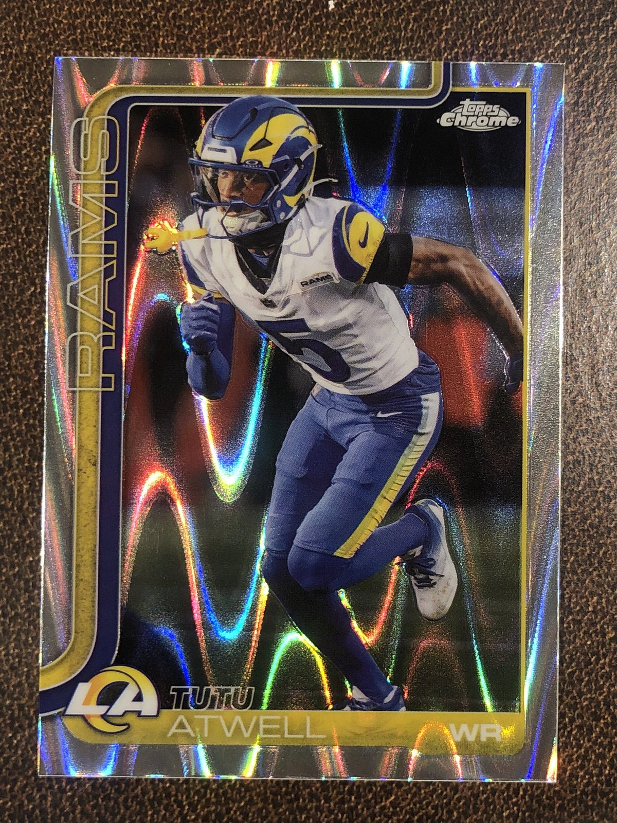 Tutu Atwell - 2025 Topps Chrome - Raywave Refractor - Rams