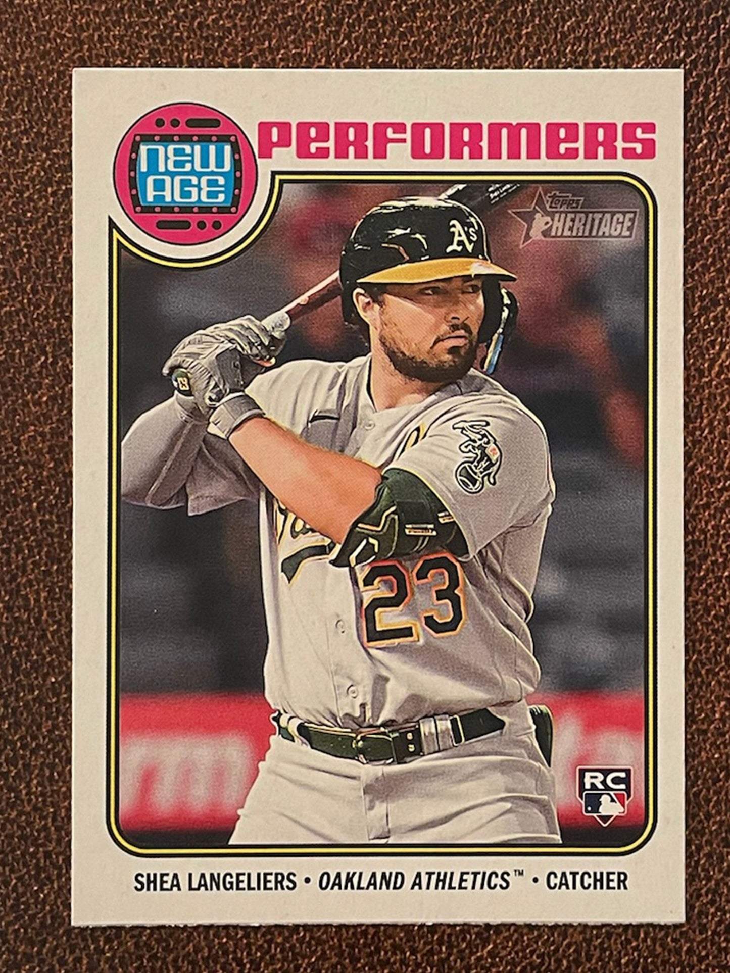 Shea Langeliers - 2023 Topps Heritage - New Age Performers Insert - Athletics