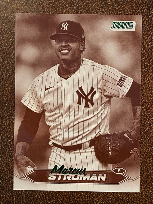 Marcus Stroman - 2024 Topps Stadium Club - Sepia - Yankees