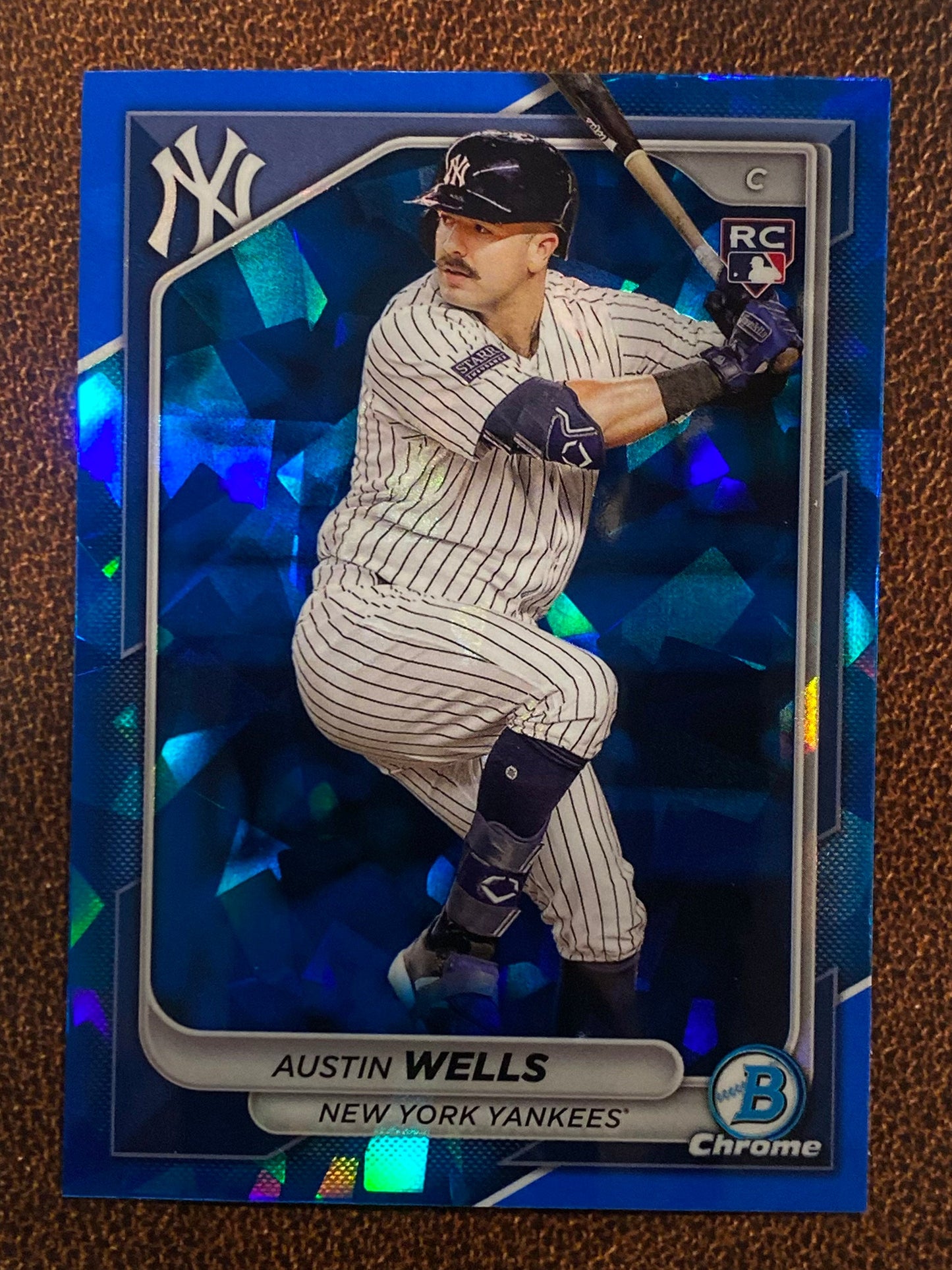 Austin Wells - 2024 Bowman Chrome - Sapphire - Yankees