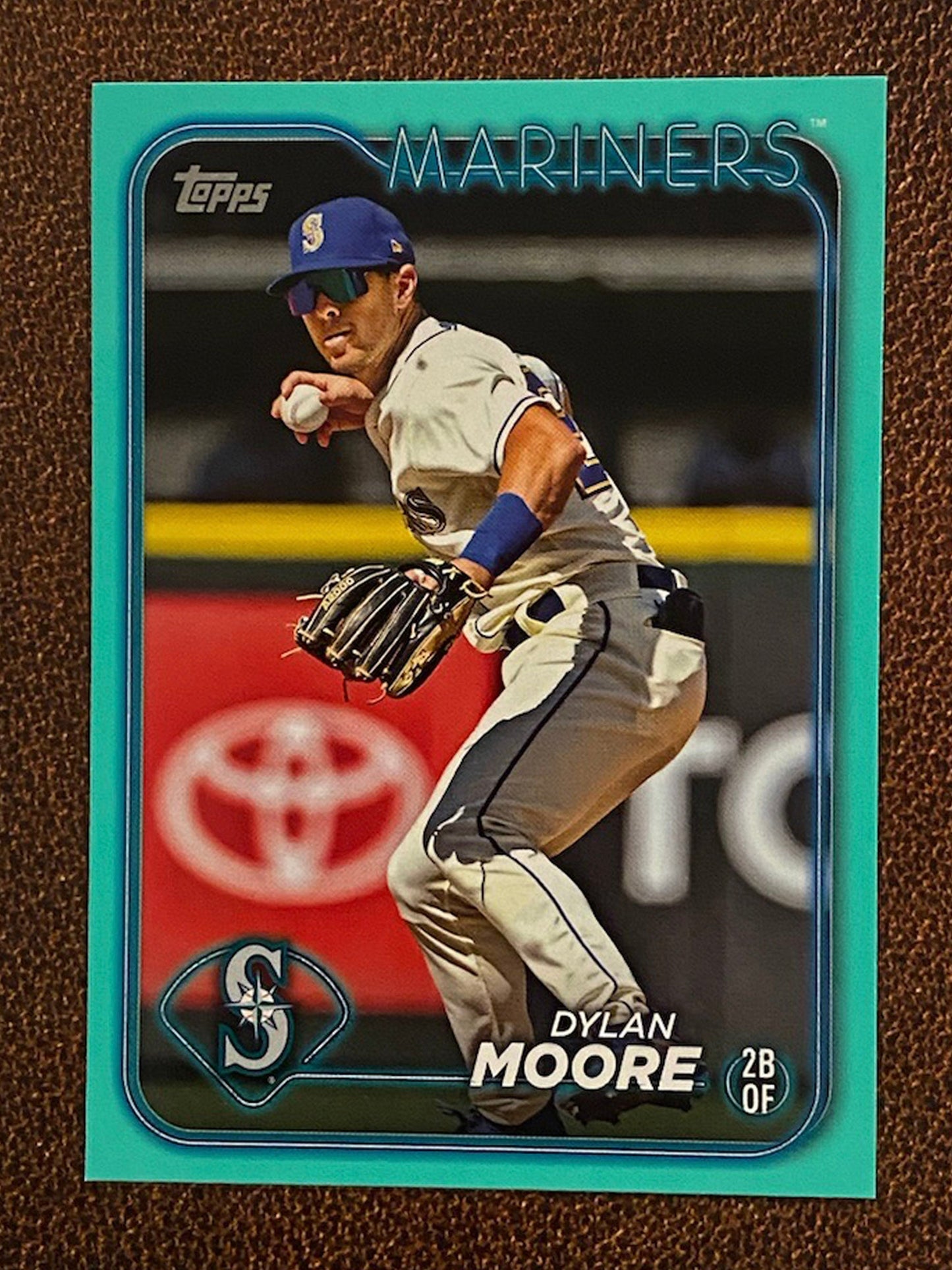 Dylan Moore - 2024 Topps Series 2 - Aqua Parallel - Mariners