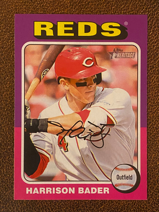 Harrison Bader - 2024 Topps Heritage - Low Number Short Prints - Reds