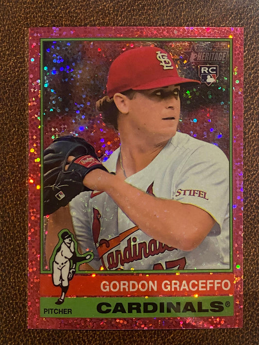 Gordon Graceffo - 2025 Topps Heritage - Pink Sparkle - Cardinals
