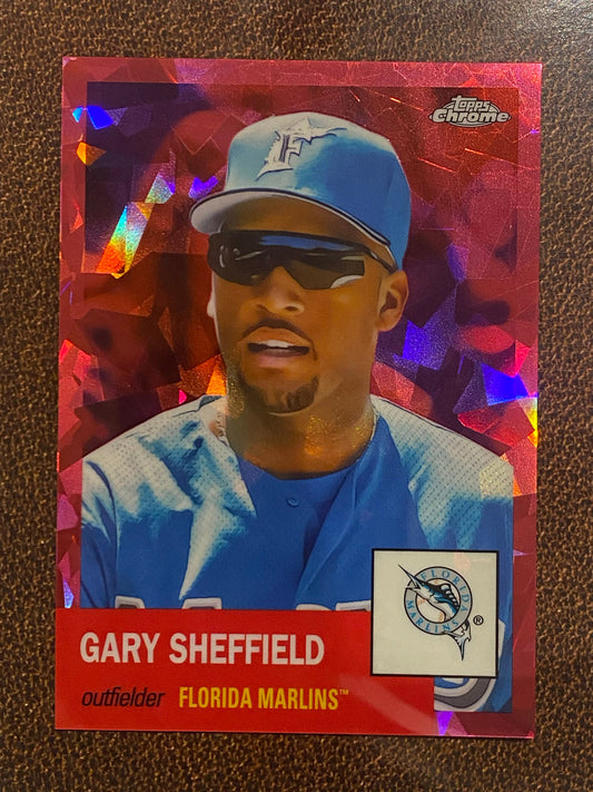 Gary Sheffield - 2022 Topps Chrome Platinum Anniversary - Pink Atomic /100 - Marlins