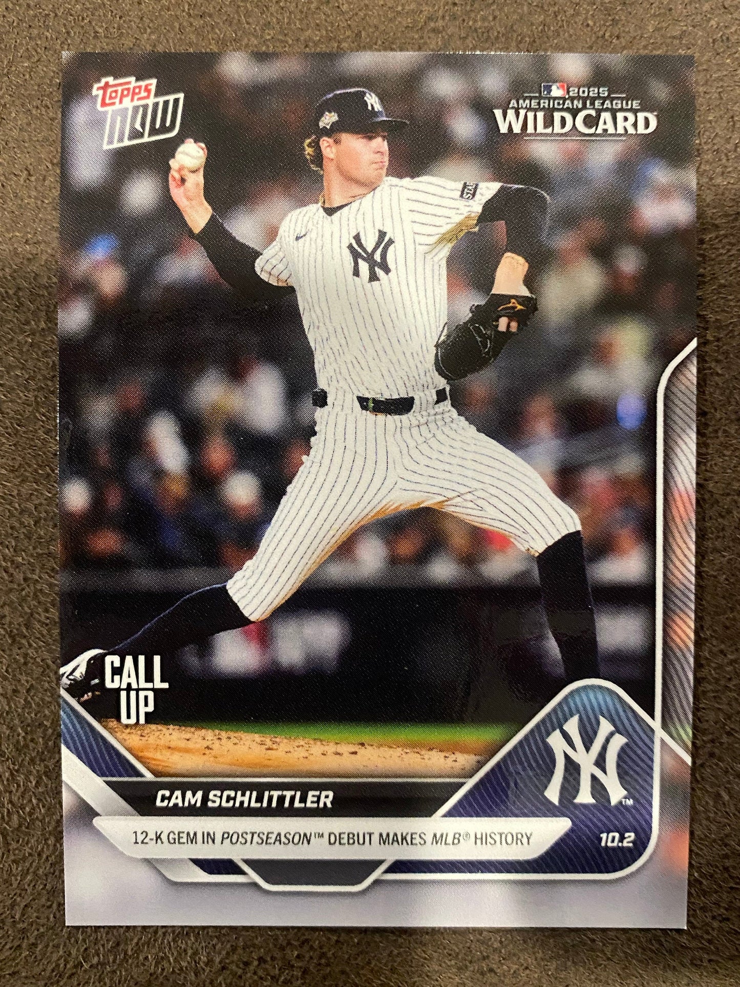 Cam Schlittler - 2025 Topps Now - Card 817 (PR: 18,809) - Yankees
