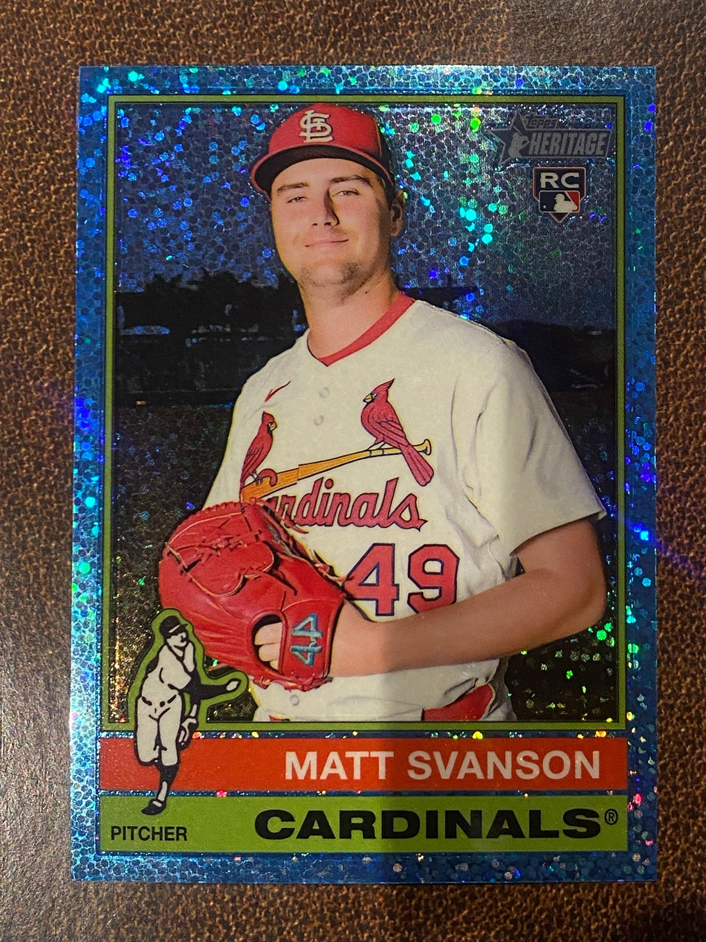 Matt Svanson - 2025 Topps Heritage High Number - Blue Sparkle - Cardinals