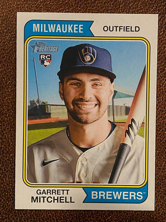 Garrett Mitchell - 2023 Topps Heritage - Base Card - Brewers