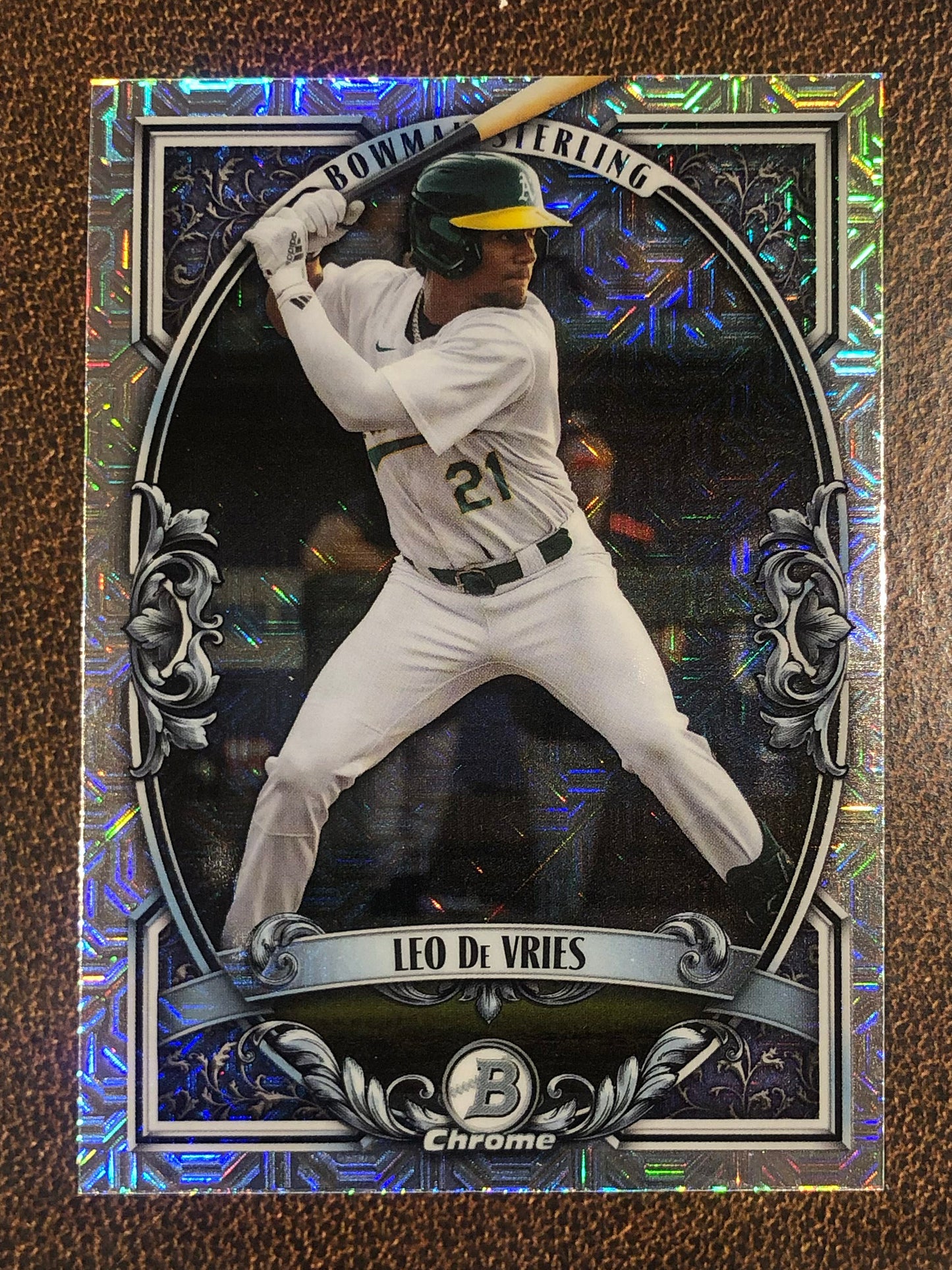 Leo De Vries - 2026 Bowman - Sterling MOJO - Athletics