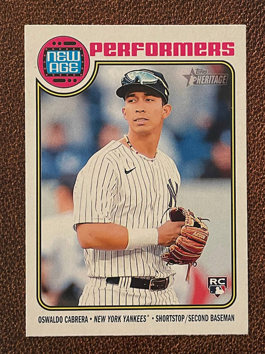 Oswaldo Cabrera - 2023 Topps Heritage - New Age Performers Insert - Yankees