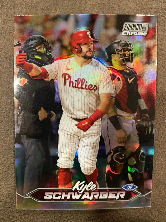 Kyle Schwarber - 2024 Topps Stadium Club - Chrome Refractor - Phillies