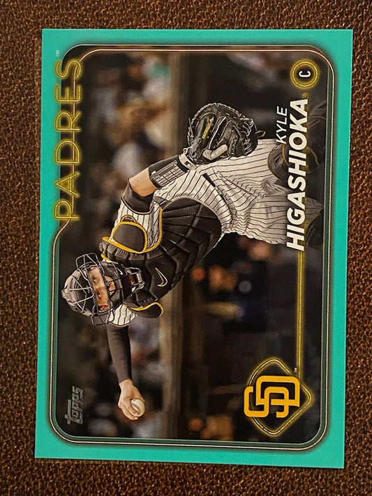 Kyle Higashioka - 2024 Topps Series 2 - Aqua Parallel - Padres