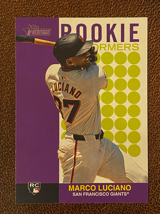Marco Luciano - 2024 Topps Heritage High Number - Rookie Performers - Giants