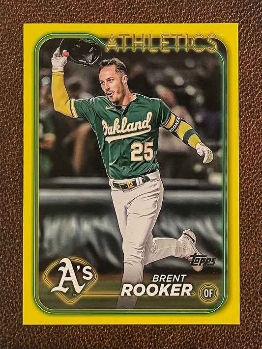 Brent Rooker - 2024 Topps Series 1 - Yellow Parallel - Athletics