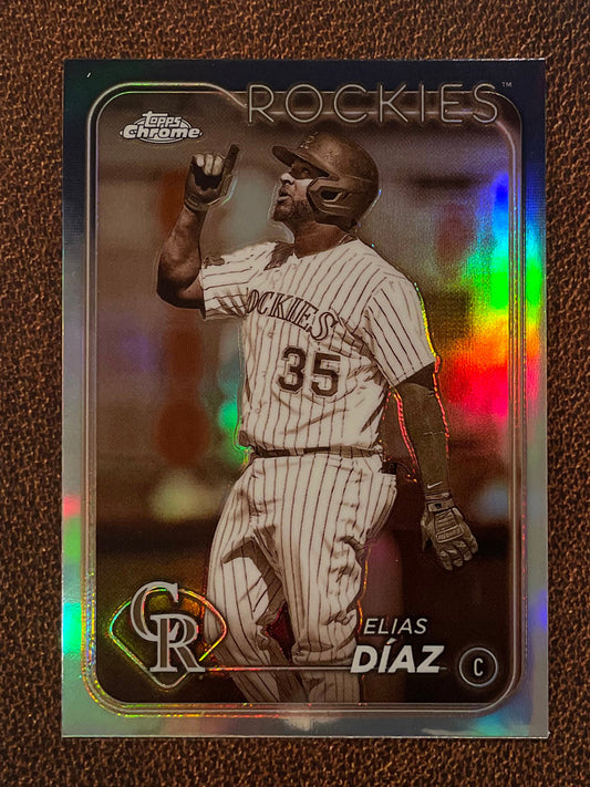 Elias Diaz - 2024 Topps Chrome - Sepia Refractor - Rockies