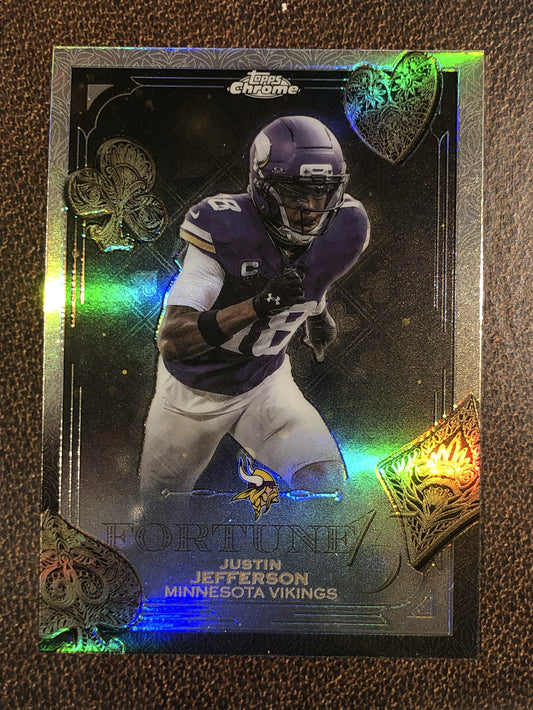 Justin Jefferson - 2025 Topps Chrome - Fortune 15 Refractor - Vikings