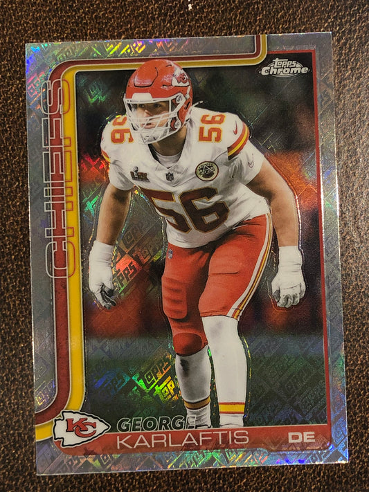 George Karlaftis - 2025 Topps Chrome - Topps Foil - Chiefs