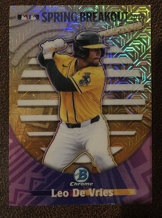 Leo De Vries - 2026 Bowman Chrome - Spring Breakout MOJO - Athletics