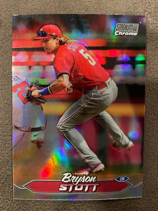 Bryson Stott - 2024 Topps Stadium Club - Chrome Refractor - Phillies