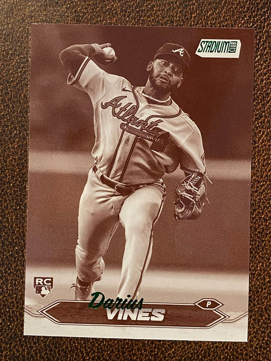 Darius Vines - 2024 Topps Stadium Club - Sepia - Braves