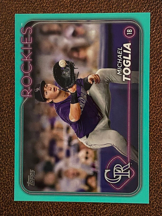 Michael Toglia - 2024 Topps Series 2 - Aqua Parallel - Rockies