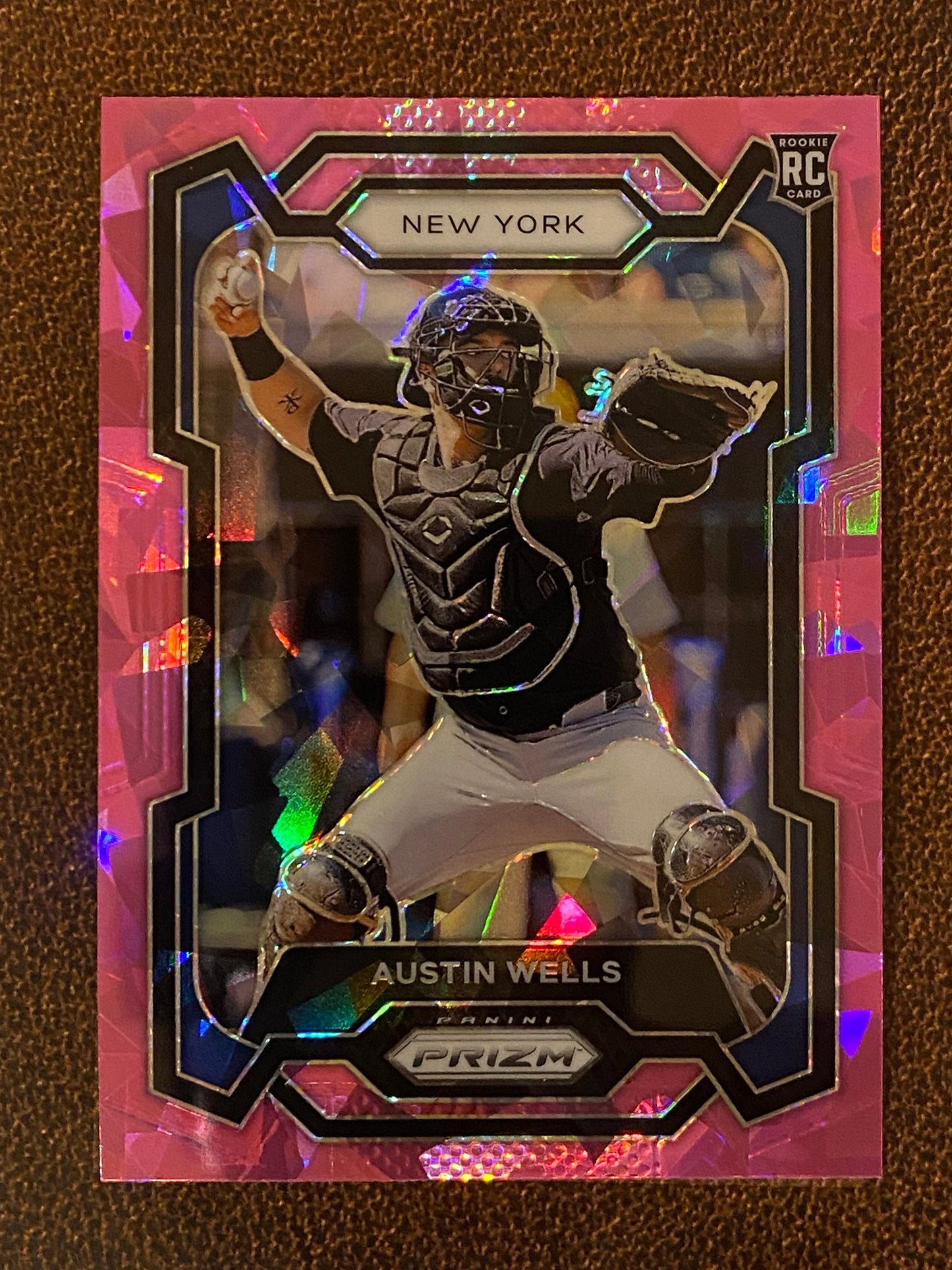 Austin Wells - 2024 Panini Prizm - Pink Ice Mega - Yankees