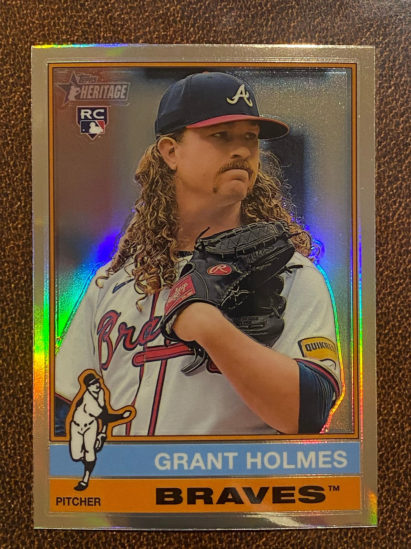 Grant Holmes - 2025 Topps Heritage - Refractor - Braves