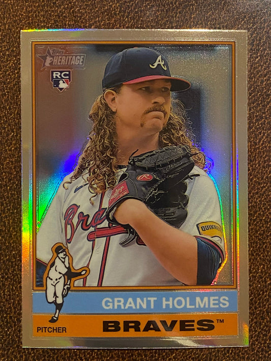 Grant Holmes - 2025 Topps Heritage - Refractor - Braves