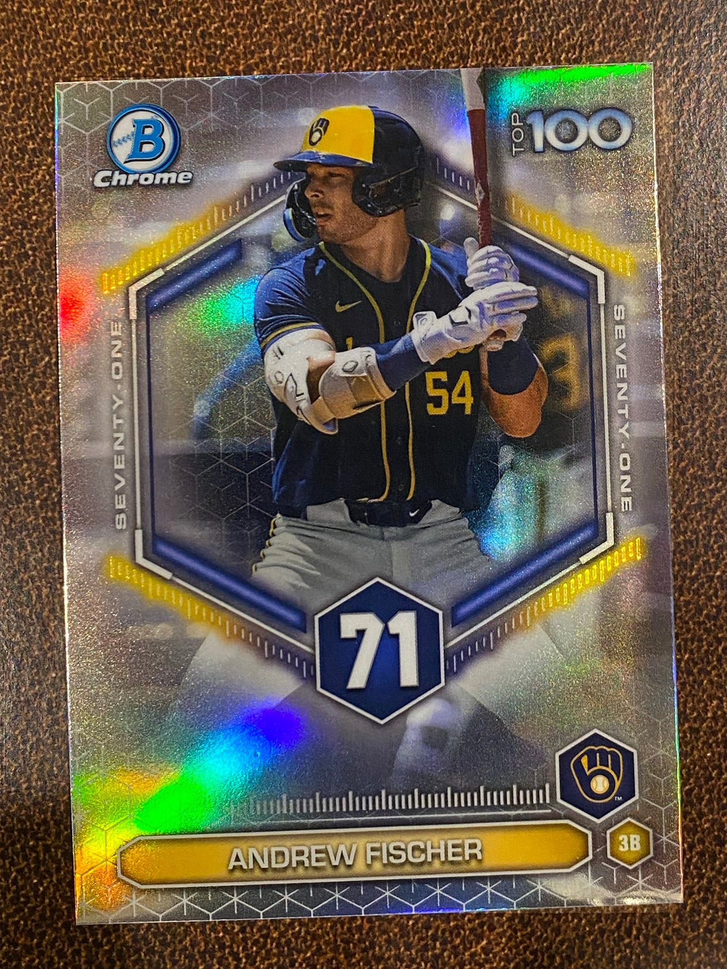 Andrew Fischer - 2026 Bowman - Scouts Top 100 Insert - Brewers