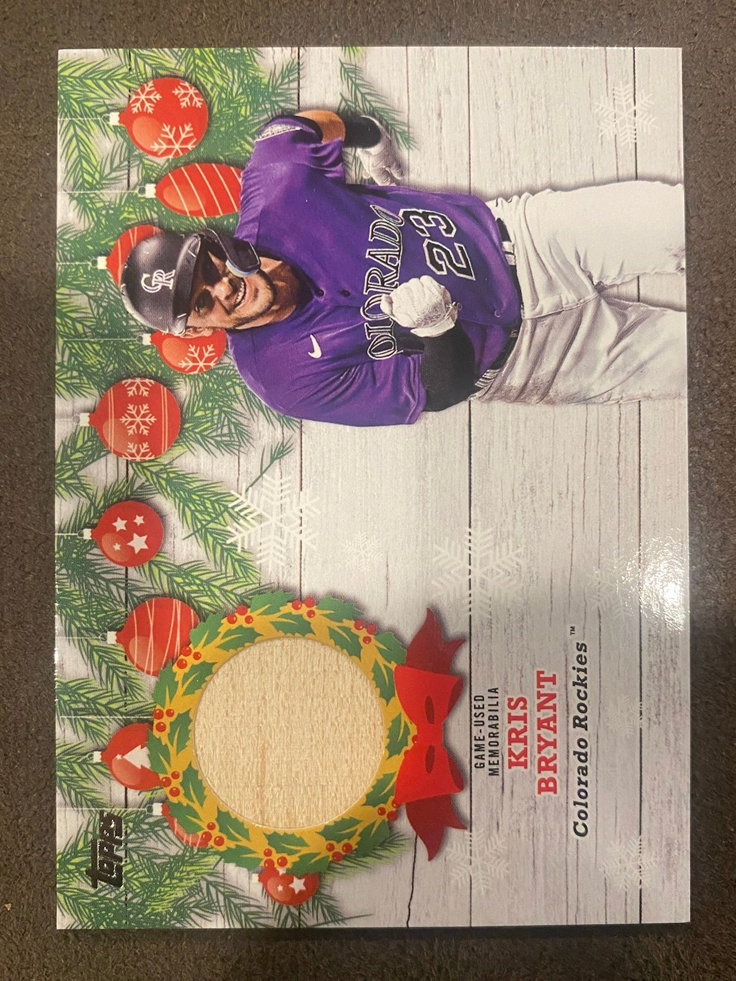 Kris Bryant - 2022 Topps Holiday - Player Worn RELIC - Rockies