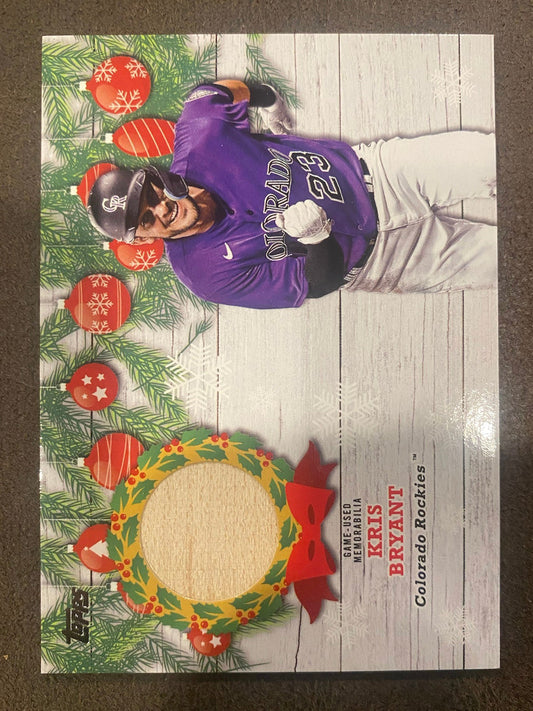 Kris Bryant - 2022 Topps Holiday - Player Worn RELIC - Rockies