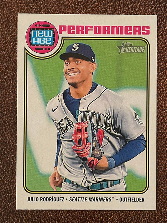 Julio Rodríguez - 2023 Topps Heritage - New Age Performers Insert - Mariners