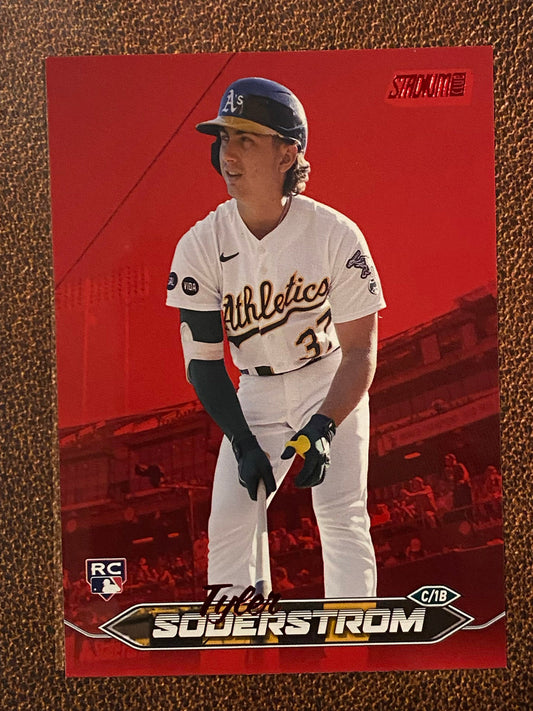 Tyler Soderstrom - 2024 Topps Stadium Club - Red Foil - Athletics