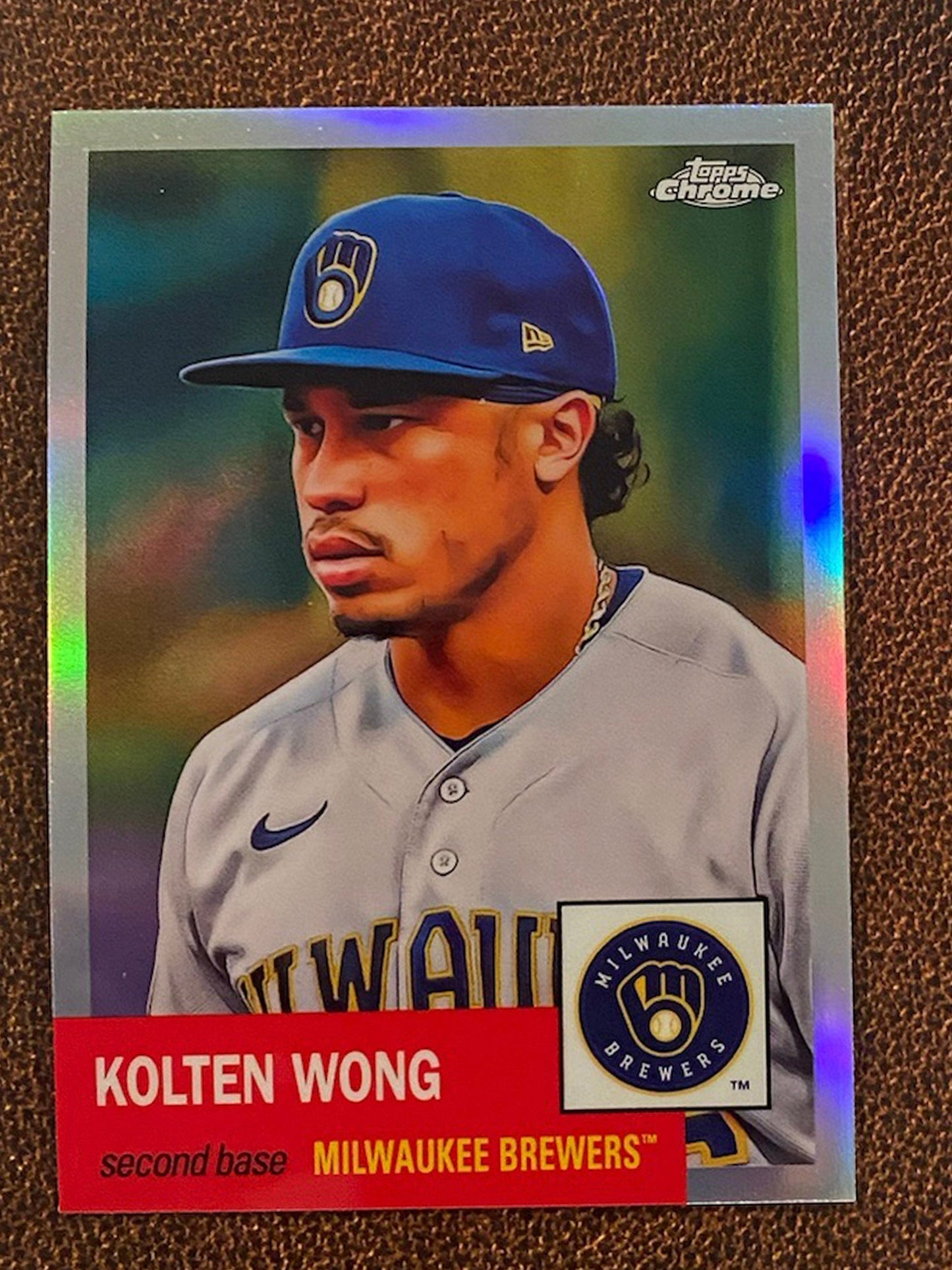 Kolten Wong - 2022 Topps Chrome Platinum Anniversary - Refractor - Brewers