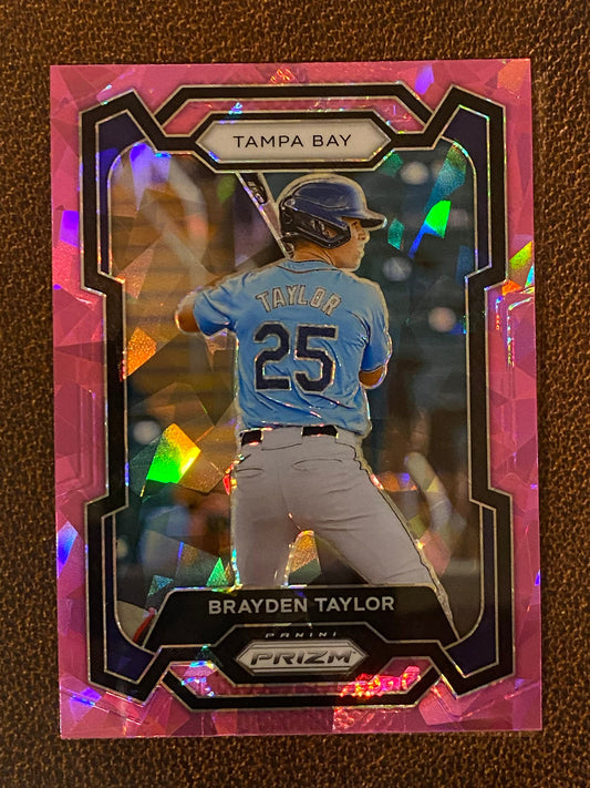 Brayden Taylor - 2024 Panini Prizm - Pink Ice Mega - Rays