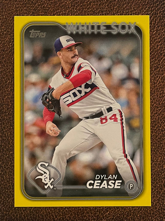 Dylan Cease - 2024 Topps Series 1 - Yellow Parallel - White Sox