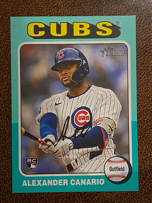 Alexander Canario - 2024 Topps Heritage High Number - Aqua Border - Cubs