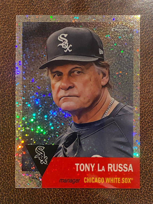 Tony La Russa - 2022 Topps Chrome Platinum Anniversary - Speckle /150 - White Sox
