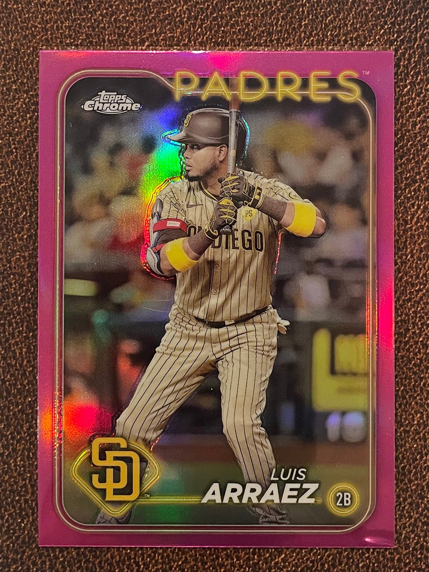 Luis Arraez - 2024 Topps Chrome - Pink Refractor - Padres