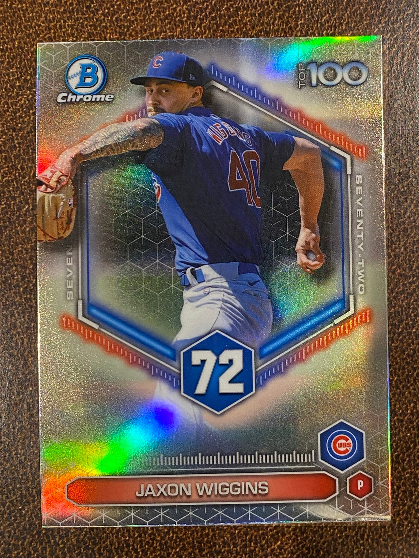 Jaxon Wiggins - 2026 Bowman - Scouts Top 100 Insert - Cubs