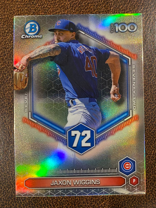 Jaxon Wiggins - 2026 Bowman - Scouts Top 100 Insert - Cubs