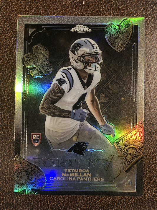 Tetairoa McMillan - 2025 Topps Chrome - Fortune 15 Refractor - Panthers