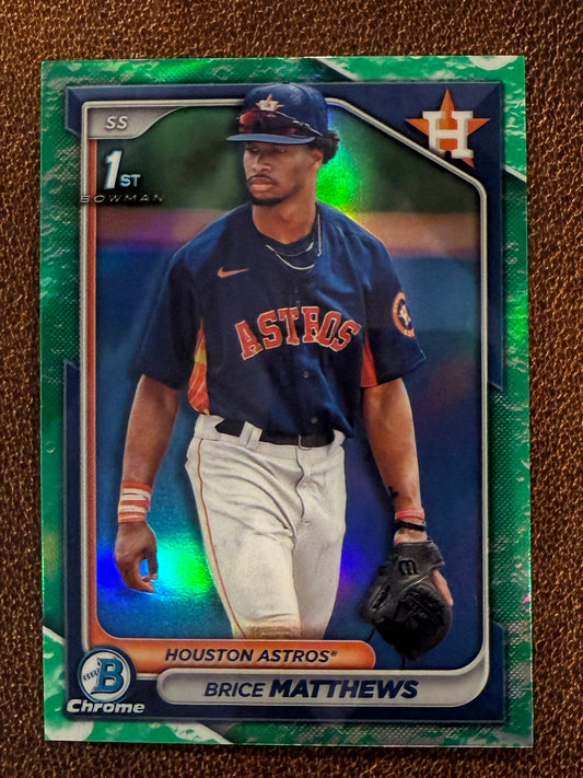 Brice Matthews - 2024 Bowman - Chrome Lunar Glow - Astros