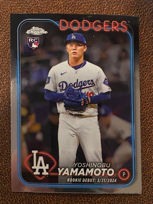 Yoshinobu Yamamoto - 2024 Topps Chrome Update - Base Rookie (Rookie Debut) - Dodgers