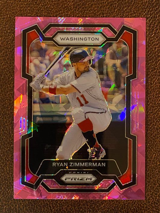 Ryan Zimmerman - 2024 Panini Prizm - Pink Ice Mega - Nationals